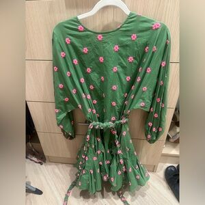 NWT: Rhode Ella Mini Dress with braided rope- like belt